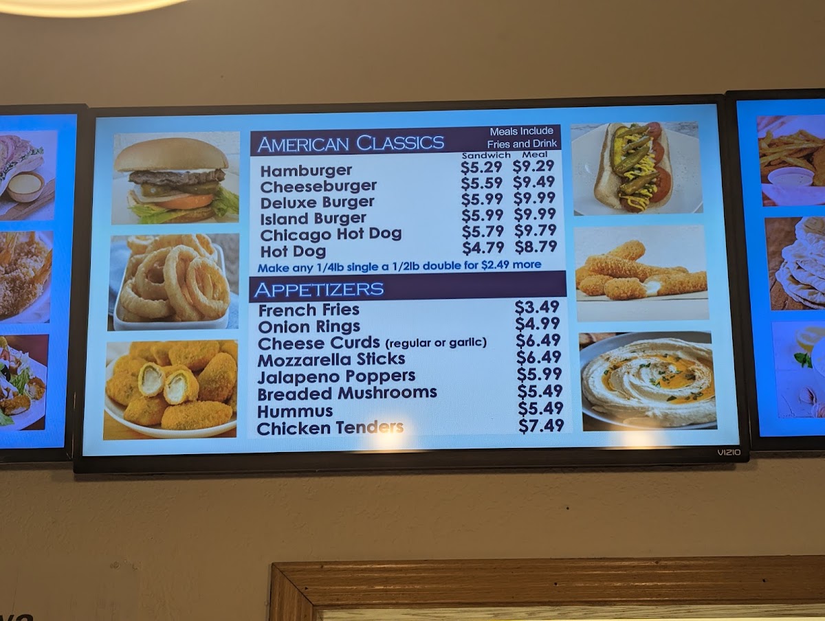 Cyprus Grill menu board