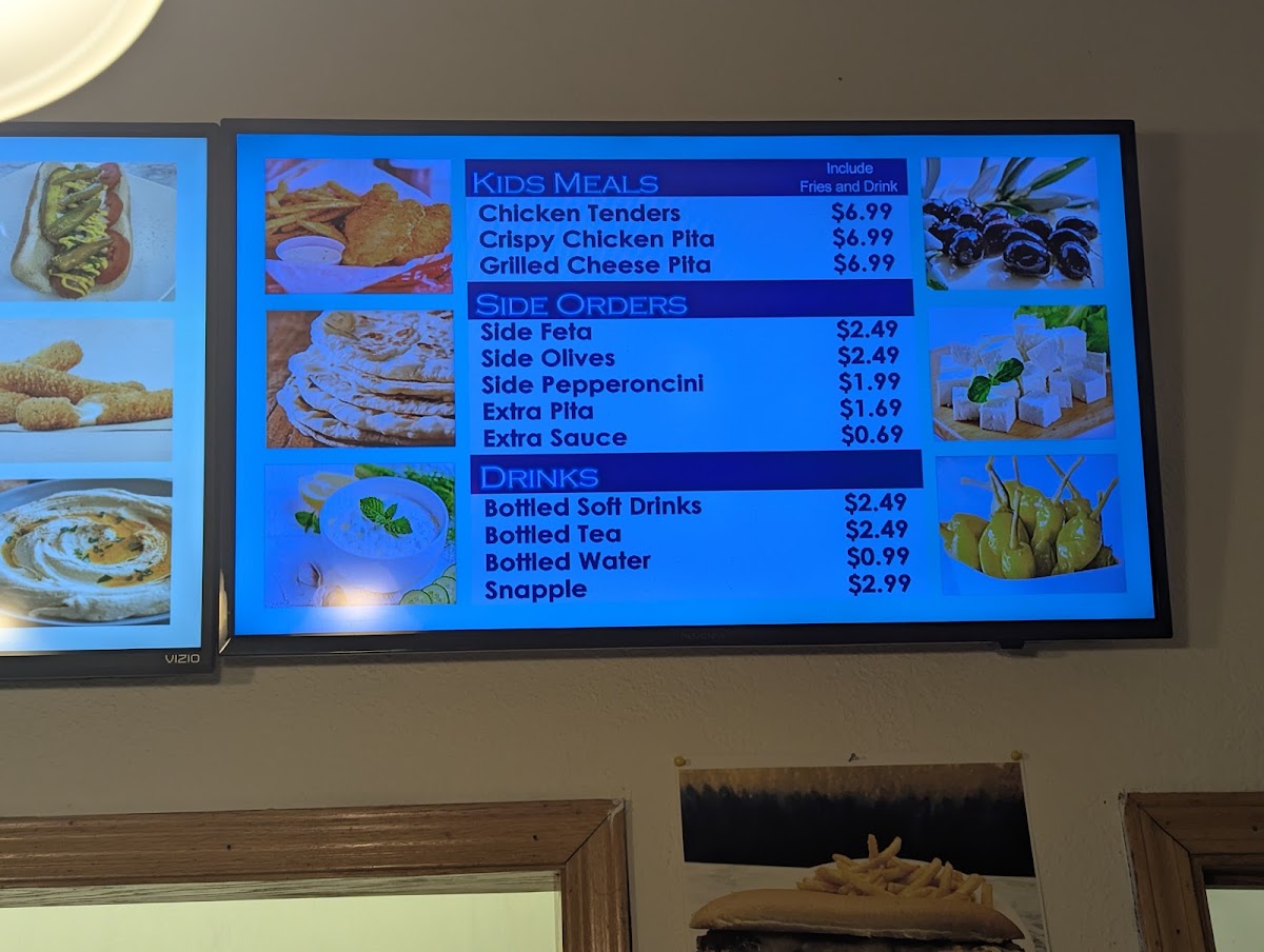 Cyprus Grill menu board
