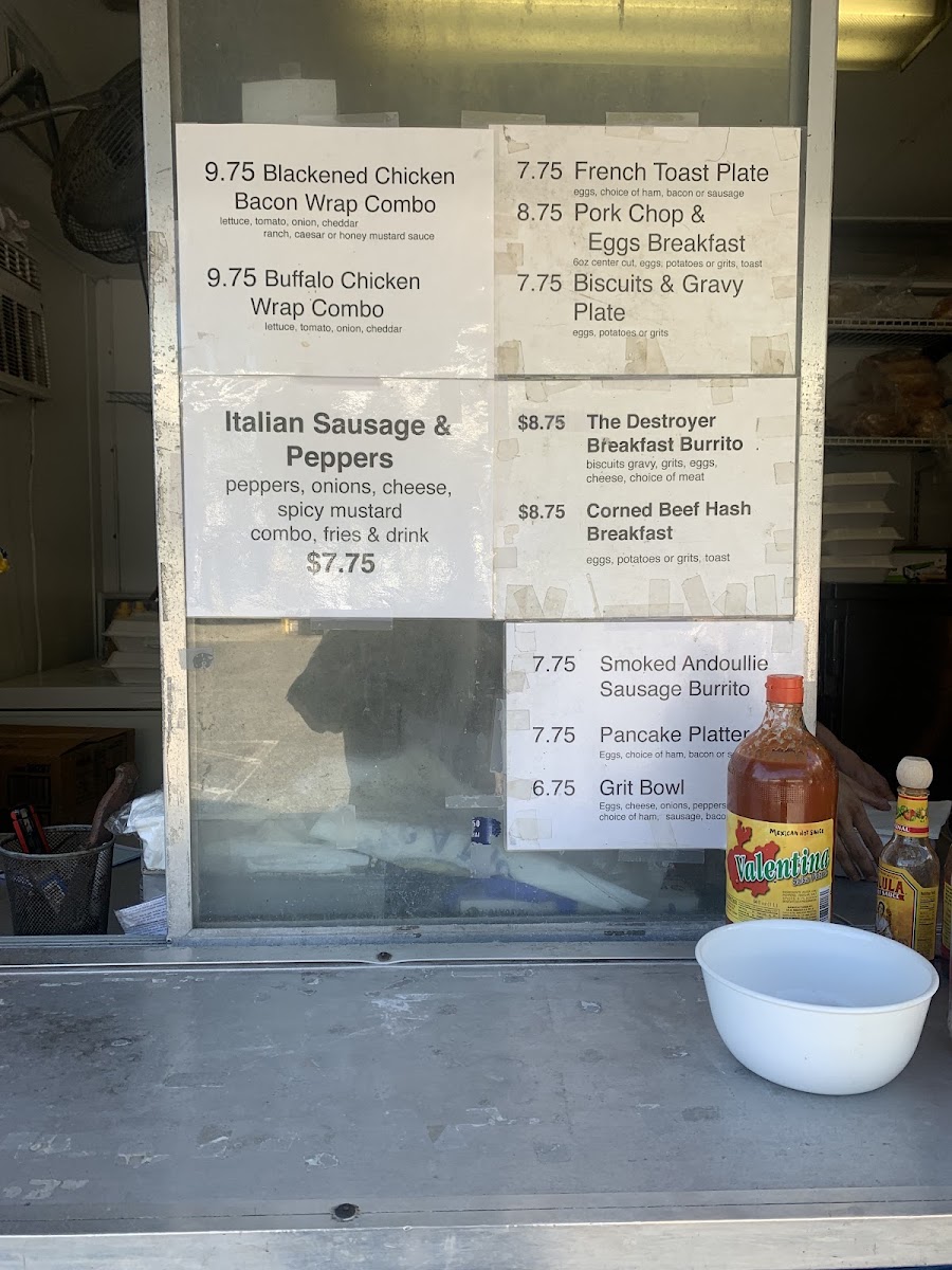 Burger Bus menu board