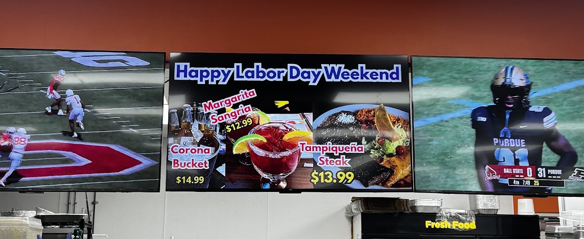 Margarita Mexican Grill And Bar menu board
