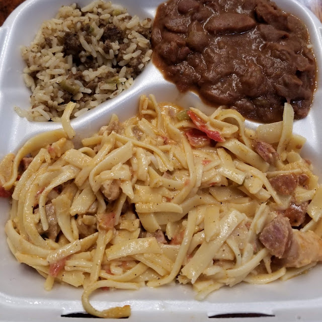 Chicken and Sausage Pasta Mardi Gras