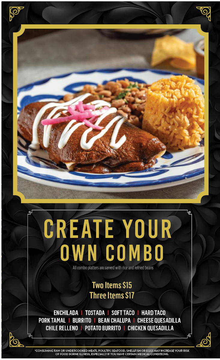 El Rey New Albany menu board