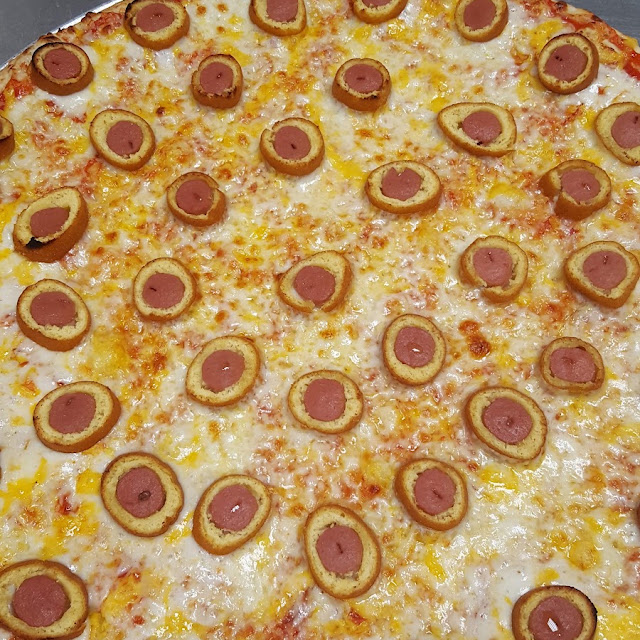 Corn Dog Pizza