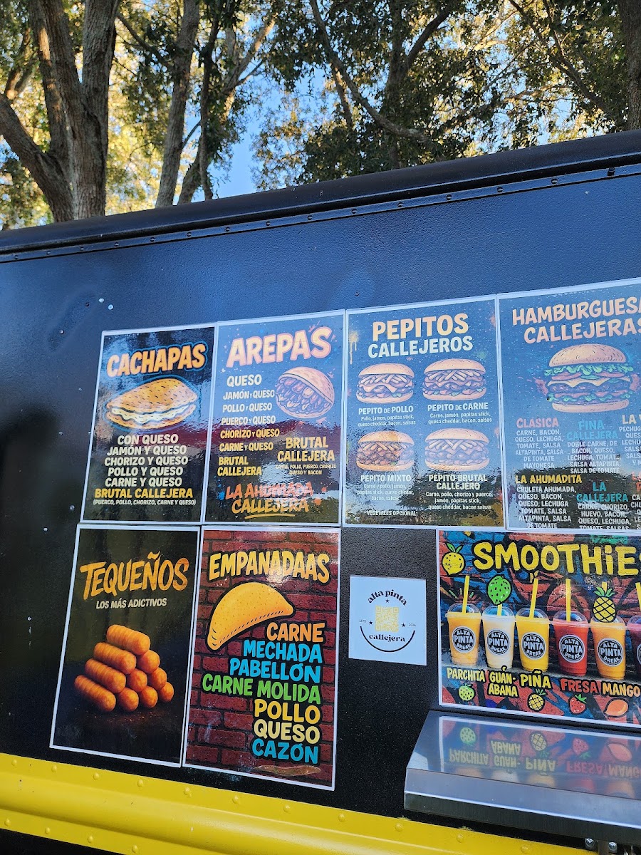 Alta Pinta Callejera menu board