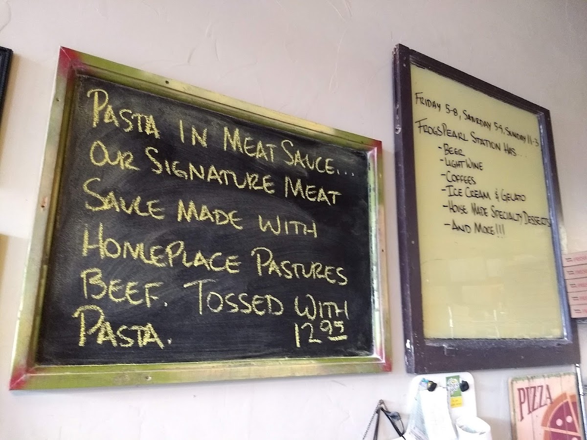 TriBecca Allie Cafe menu board