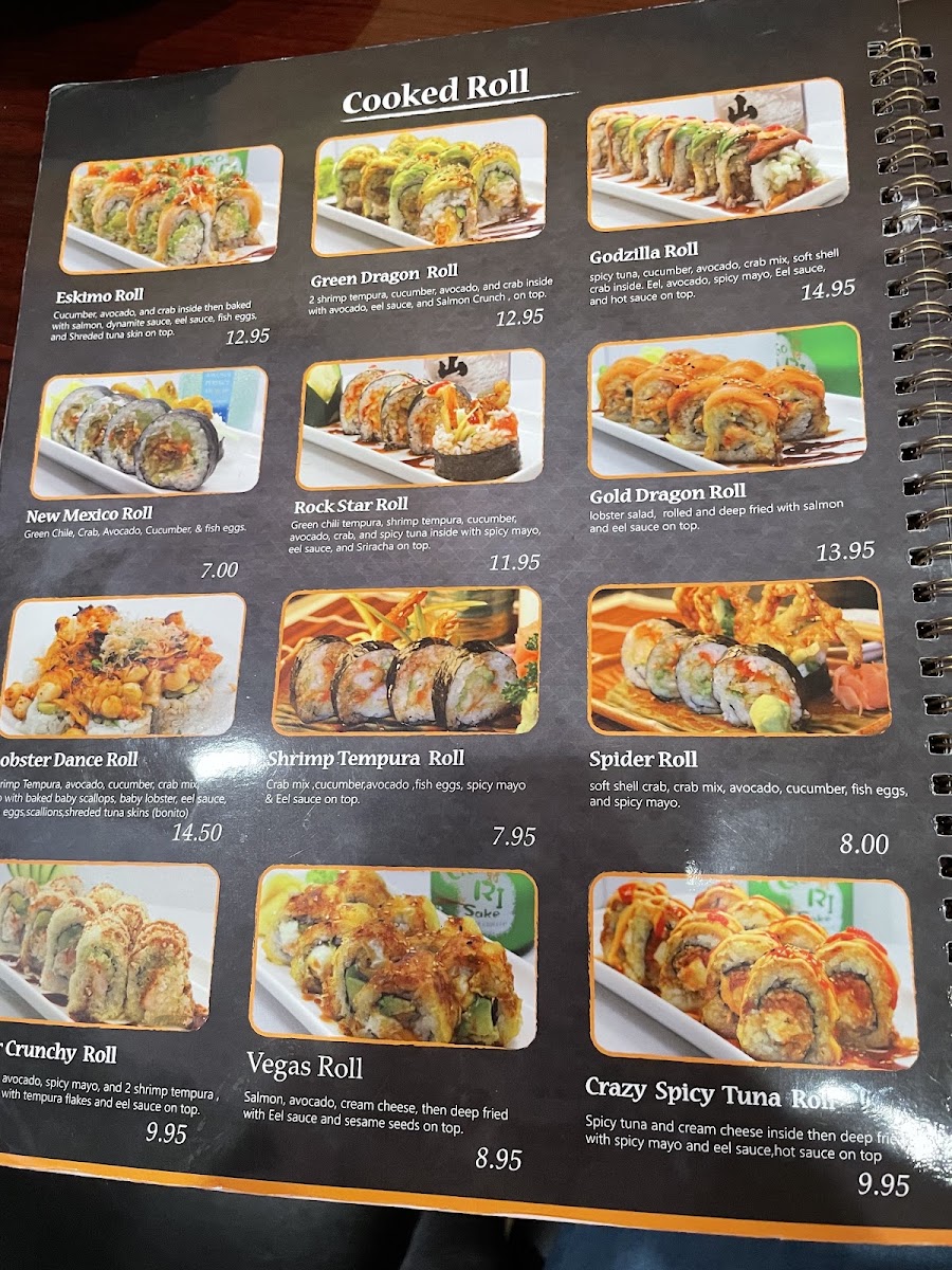 Crazy Fish menu board