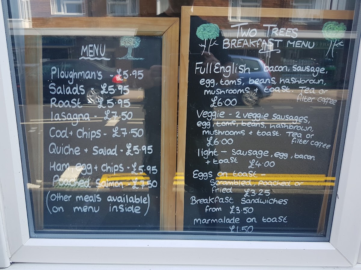 Chapter Two menu board