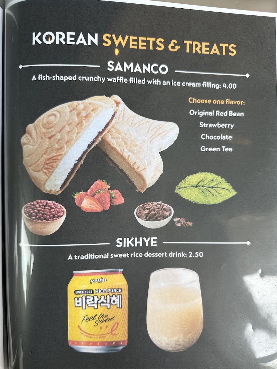 Han Korean BBQ menu board