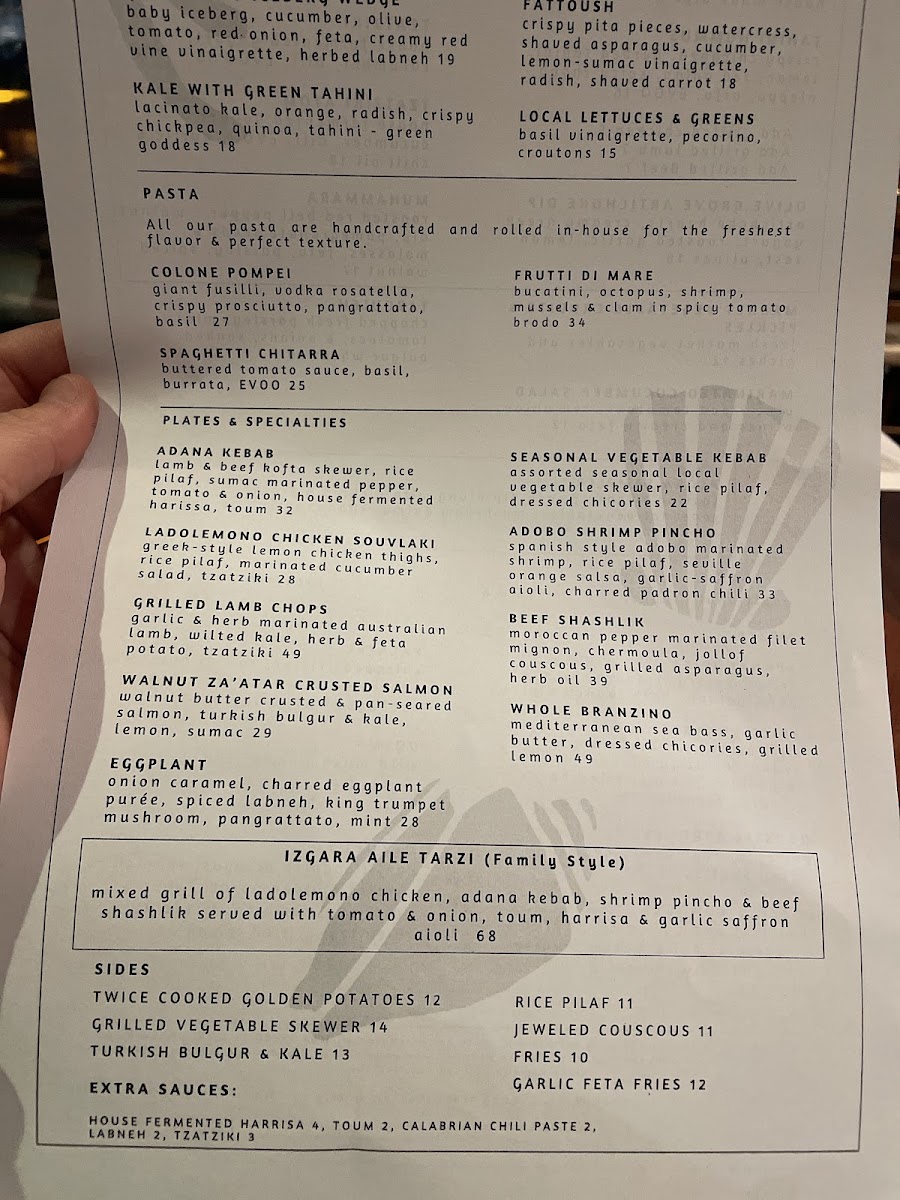 Alora menu board