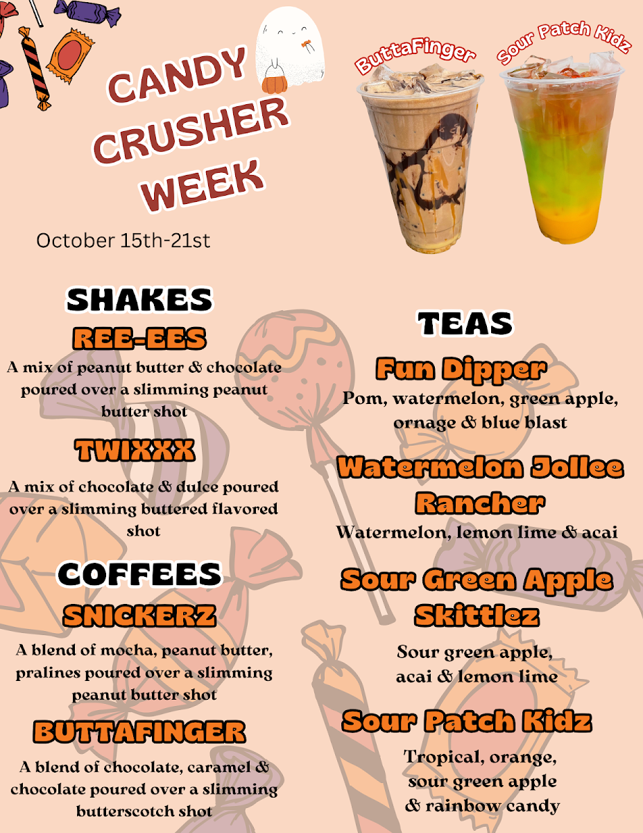Vibrant Nutrition menu board