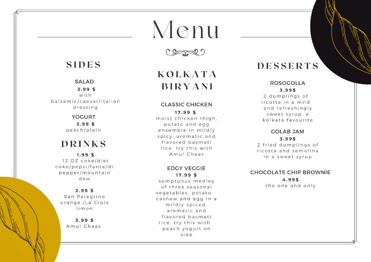 Hundy's menu board
