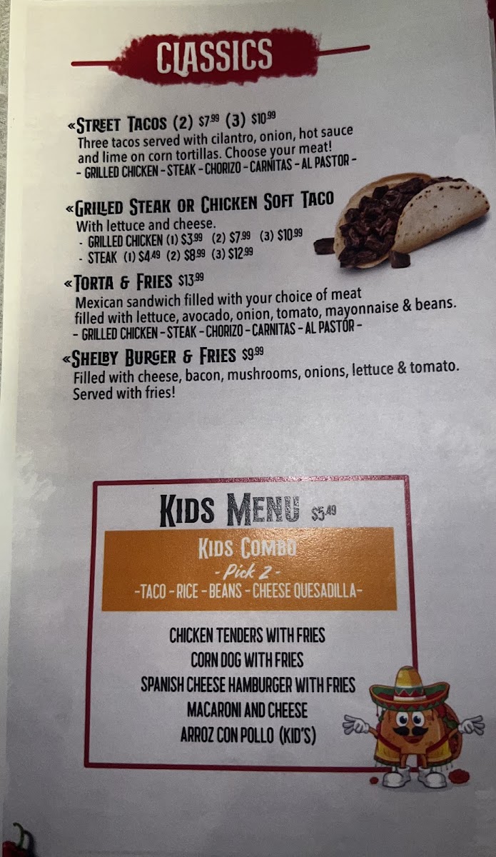 Don Ramons Express menu board