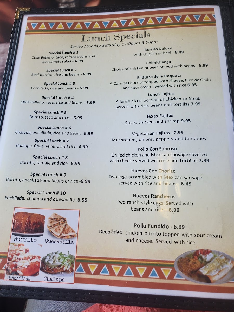 Taqueria Puebla menu board