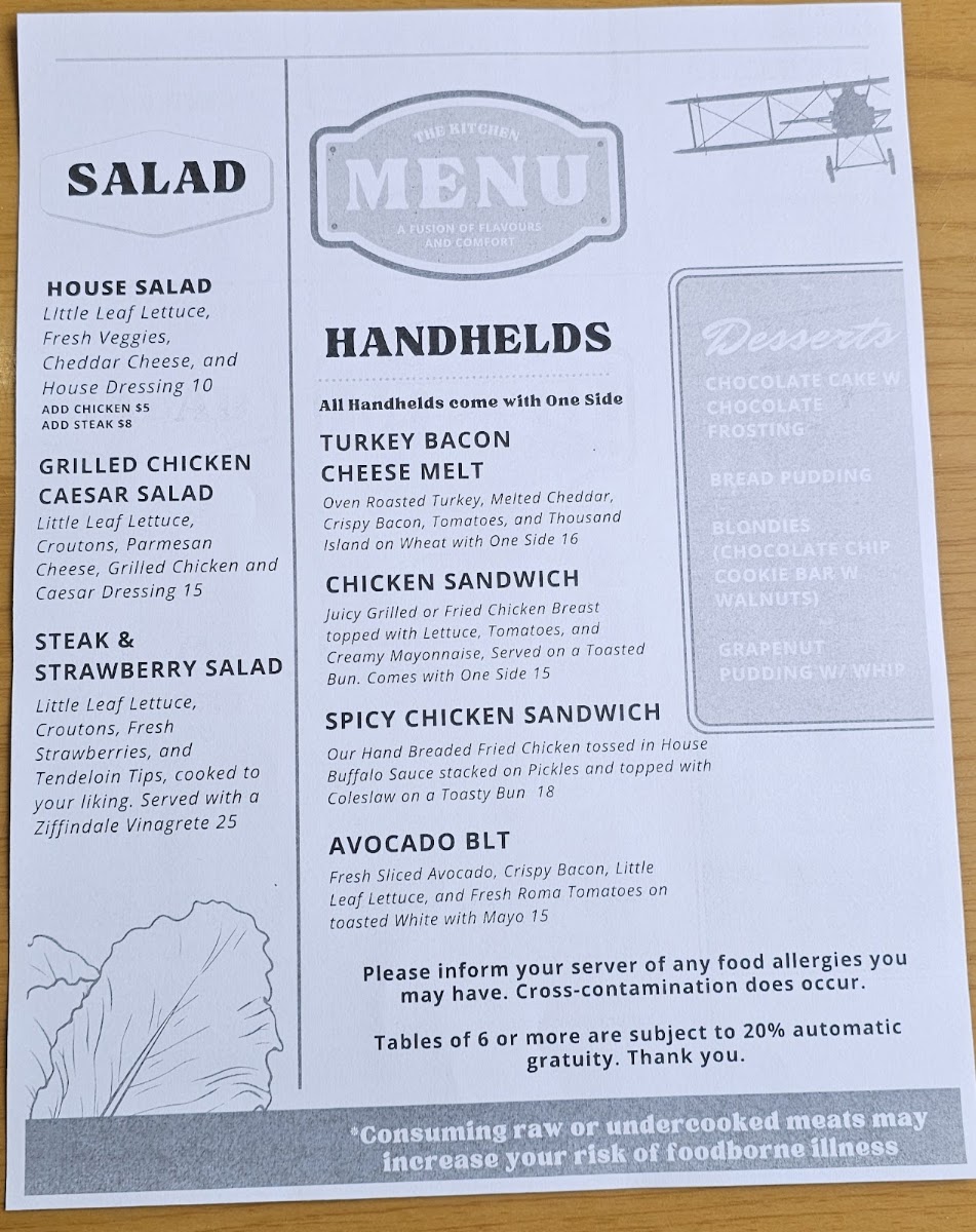 The Kitchen menu board