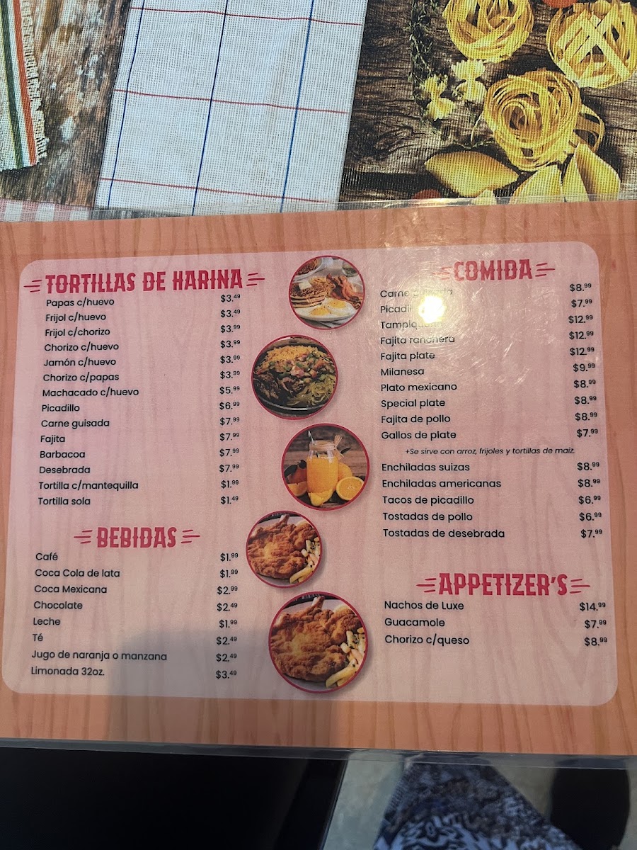 Los Gallos Mexican Restaurant menu board