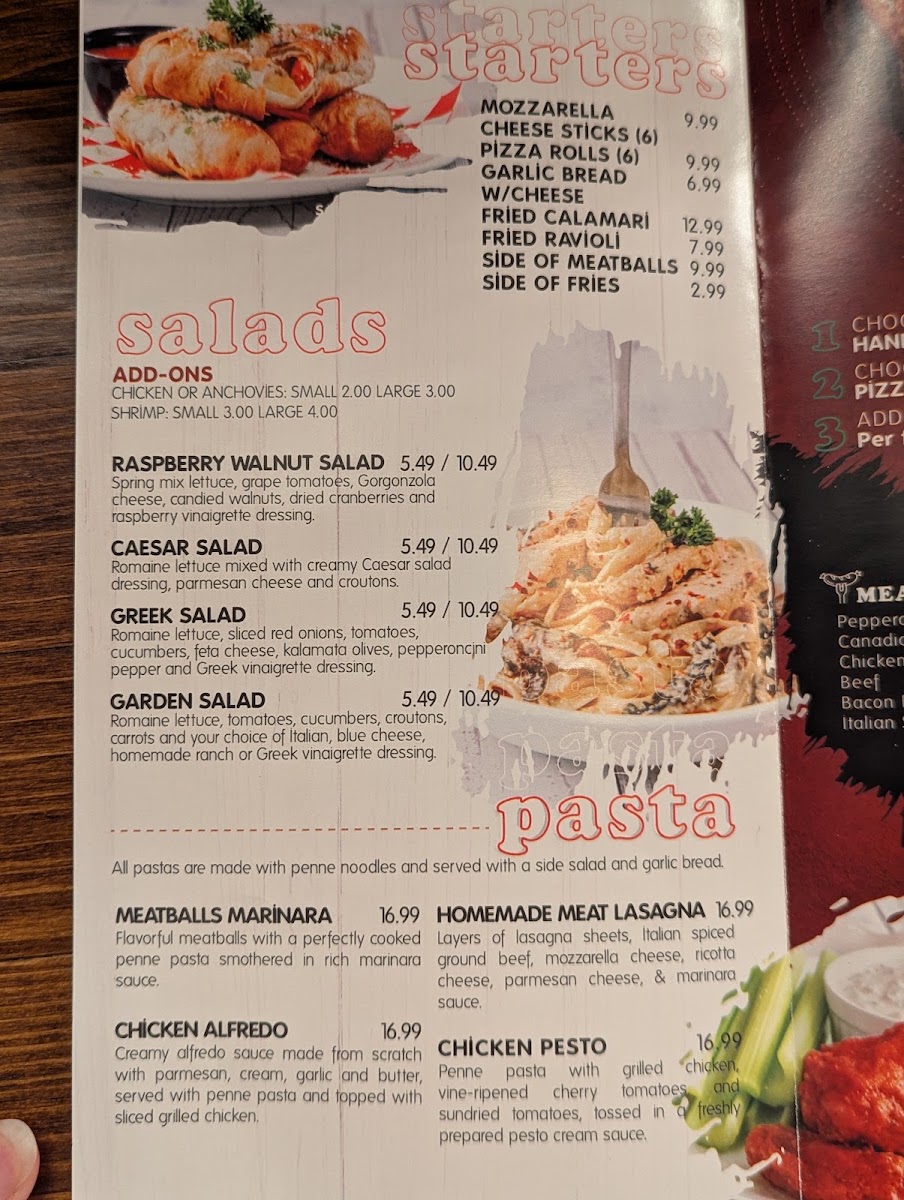 Pizzaiolo's Spring Cypress (gleannloch Farms) menu board