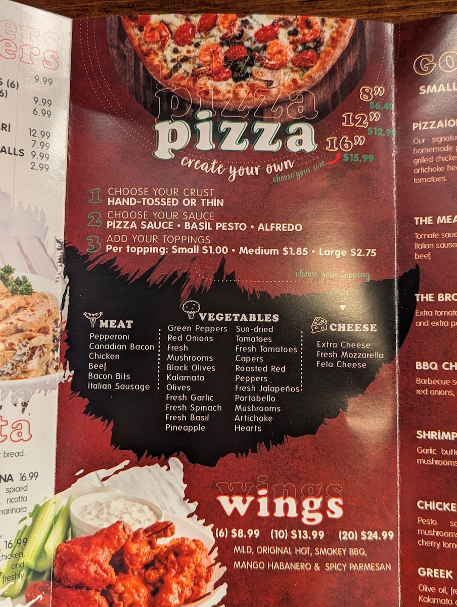 Pizzaiolo's Spring Cypress (gleannloch Farms) menu board