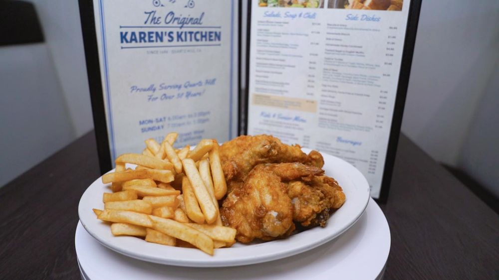The Original Karen's Kitchen menu board