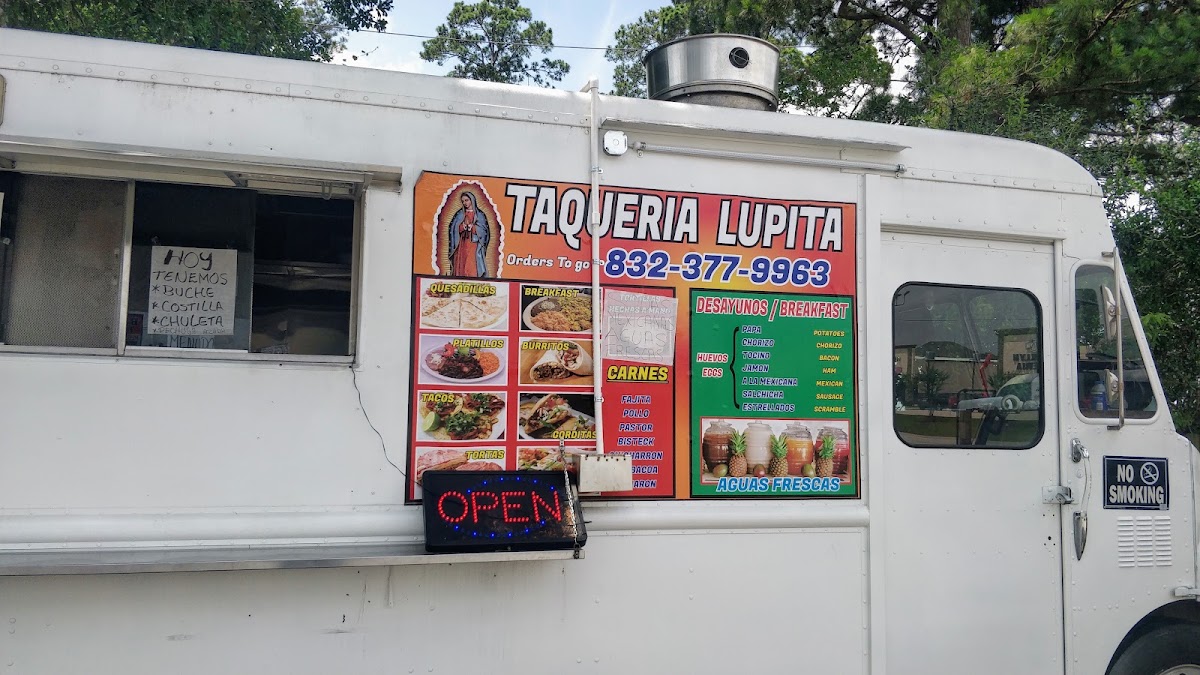 Taqueria Lupita (Food Truck) menu board
