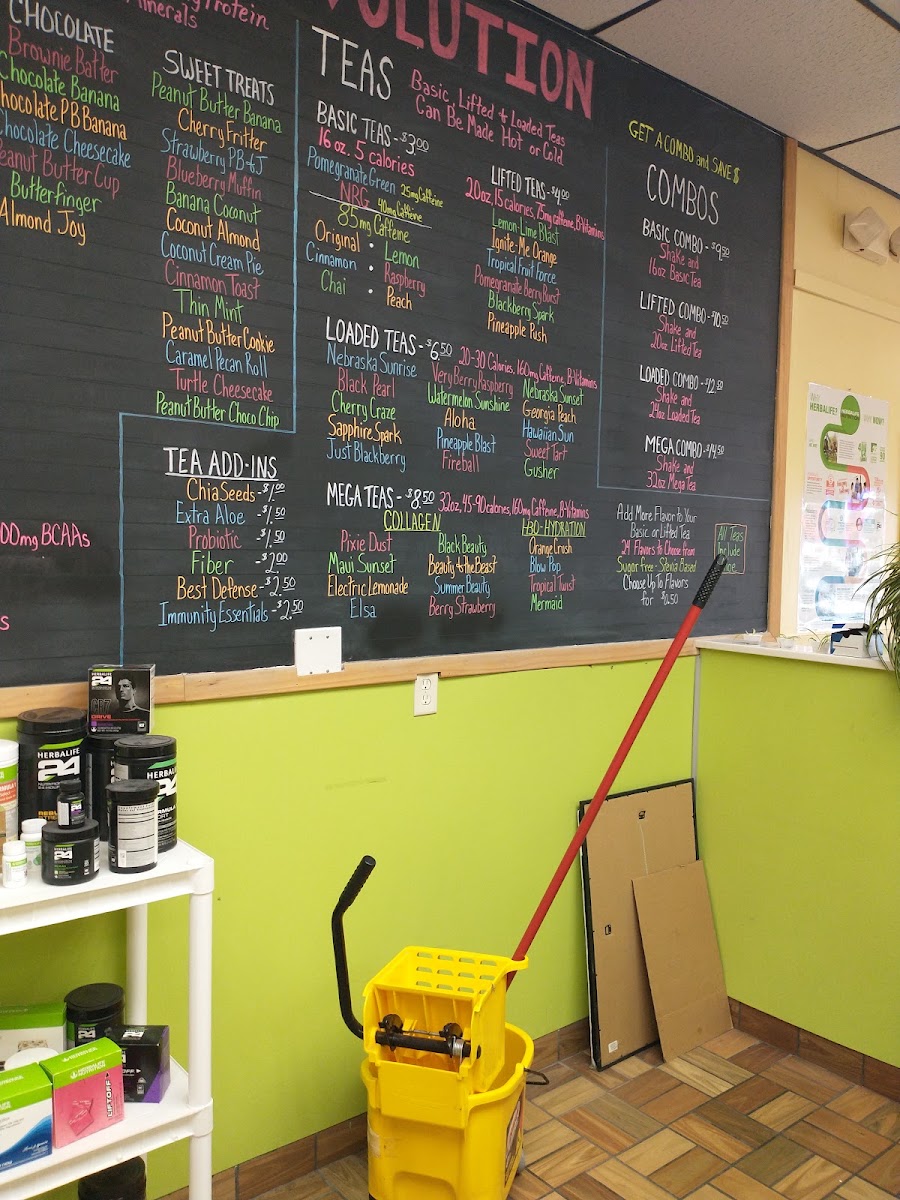 Nutrition Revolution Kearney menu board
