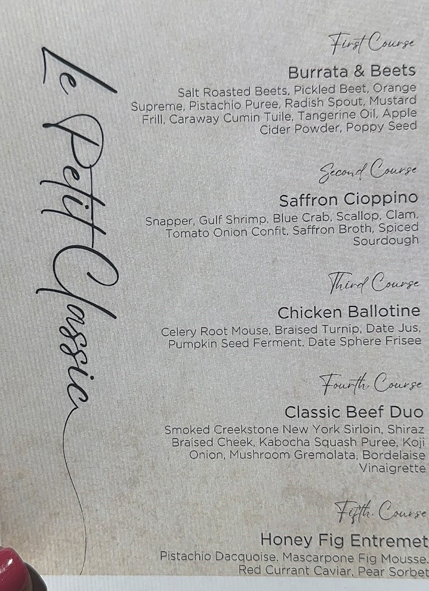 Le Petit Chef - Nashville menu board