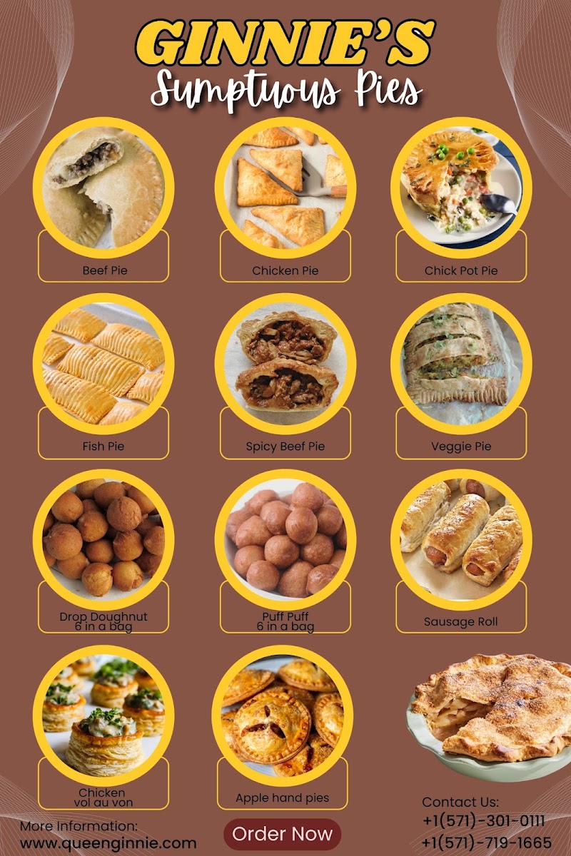 Ginnie’s Cafe and African Bistro menu board