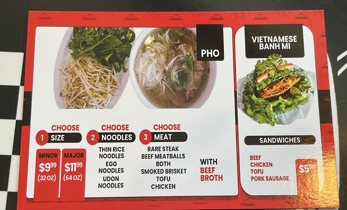Spring Rollin' menu board