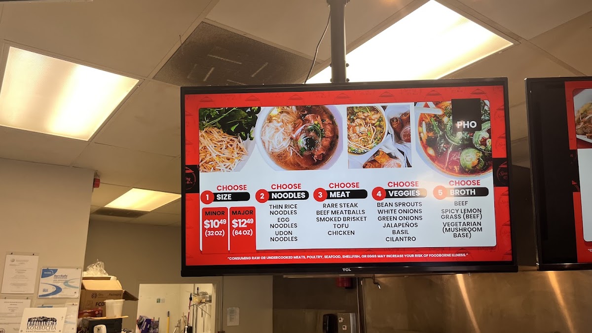 Spring Rollin' menu board