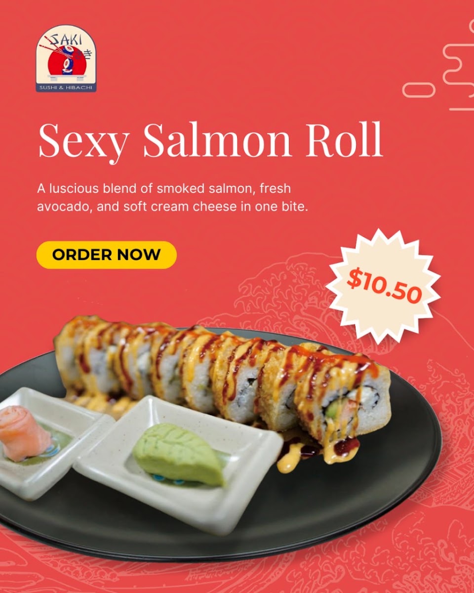 Saki Sushi & Hibachi menu board