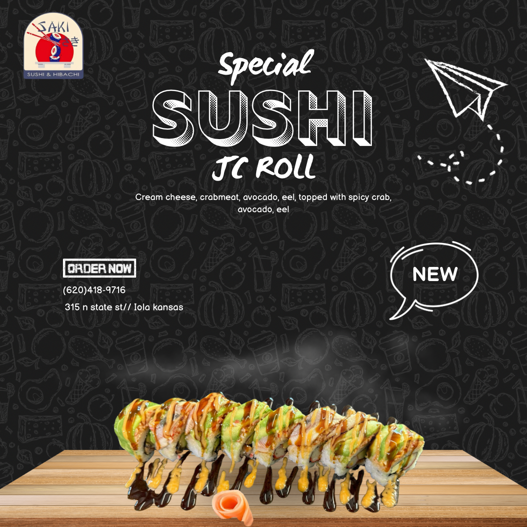 Saki Sushi & Hibachi menu board
