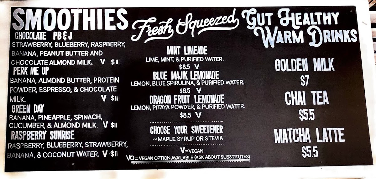 4 Roots Ketchum menu board