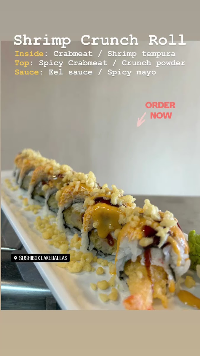 Sushi Box menu board