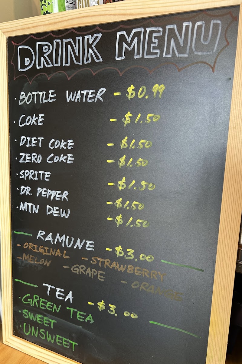 Sushi Box menu board