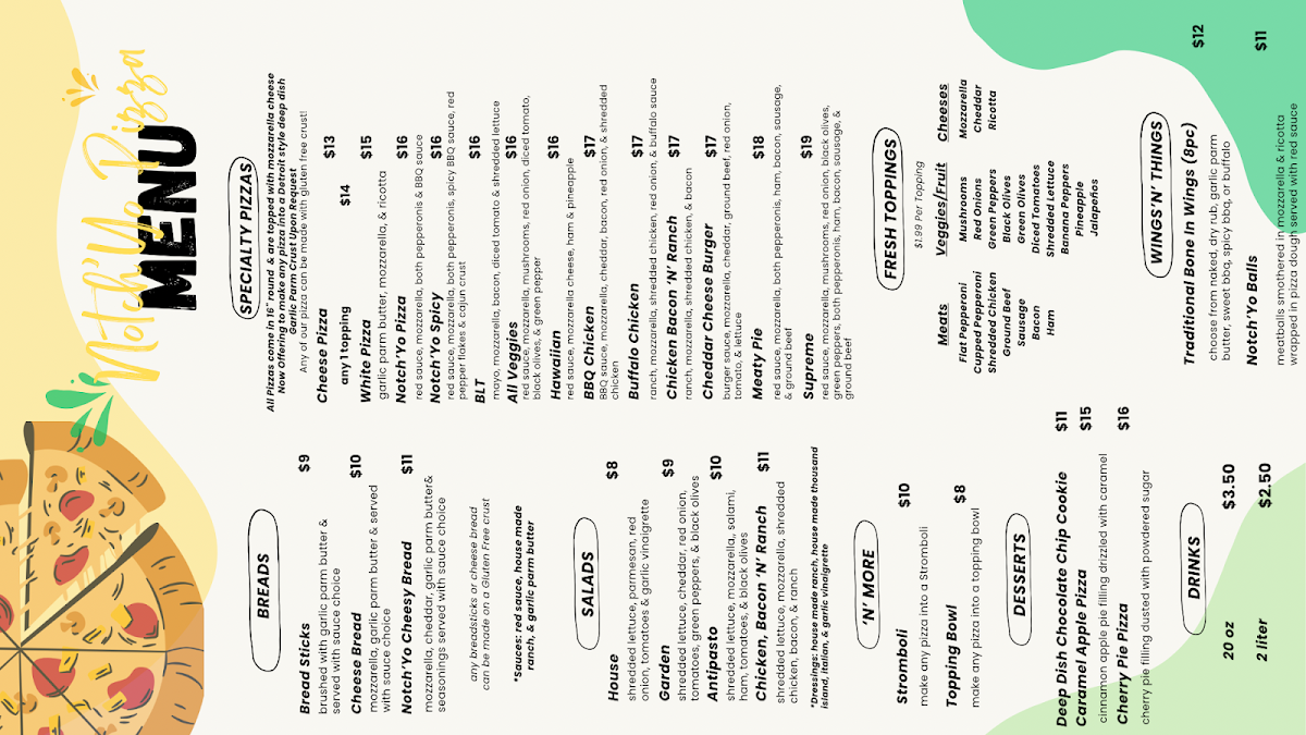 Notch'yo menu board