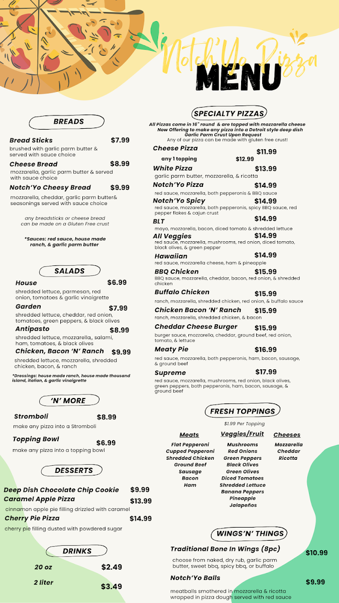 Notch'yo menu board