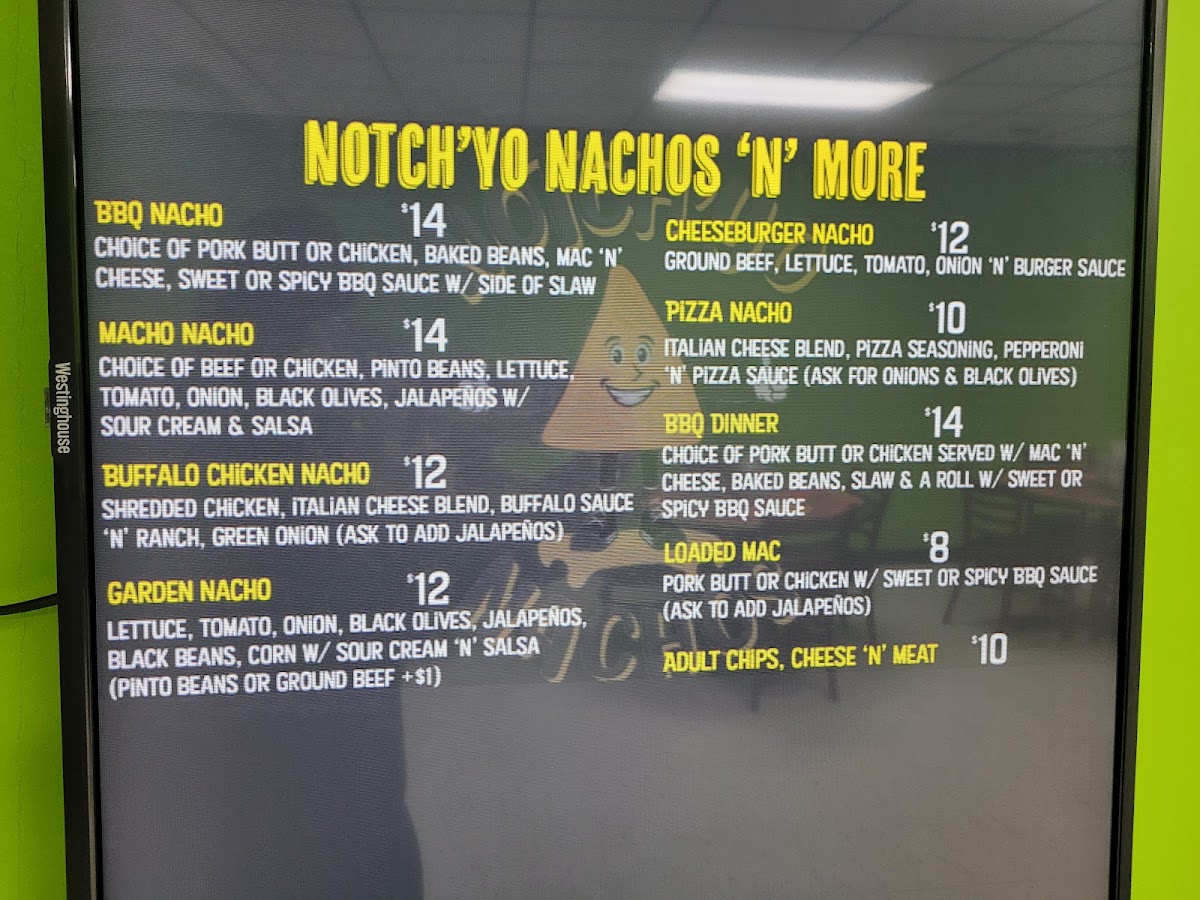 Notch'yo menu board