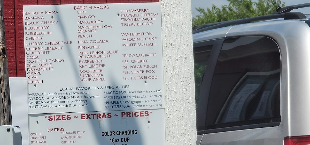 Country Snow menu board