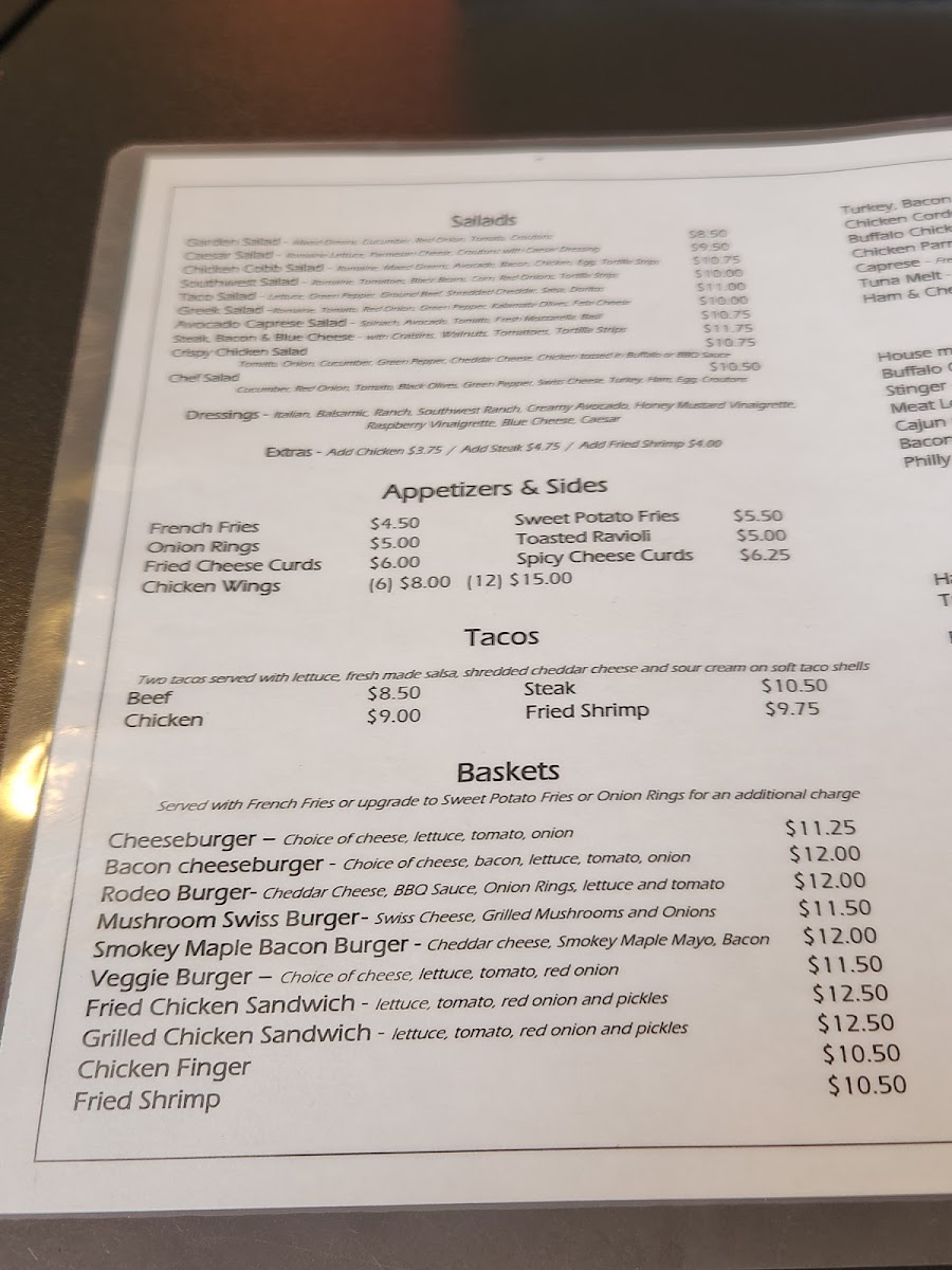 Nellie's Kitchen menu board