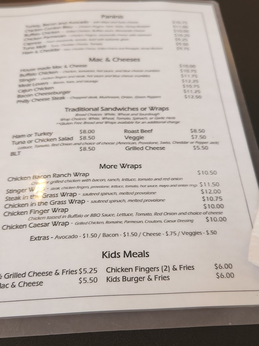 Nellie's Kitchen menu board