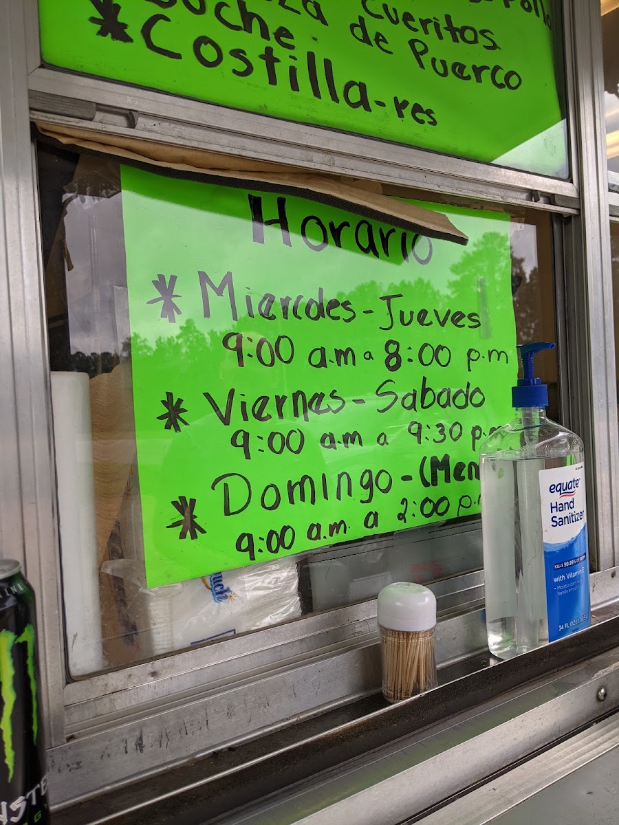 Taquería Dona Carla | Food Truck menu board