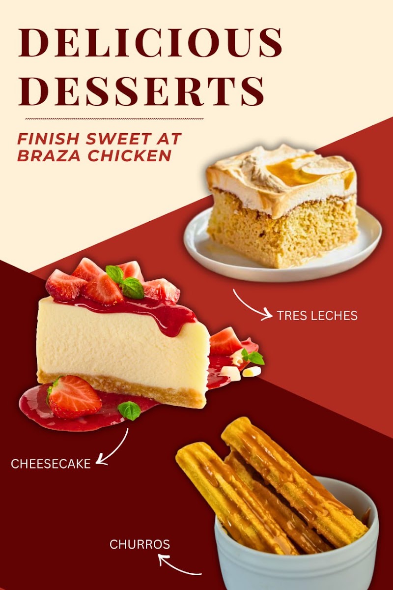 Braza Chicken Rotisserie and Grill menu board