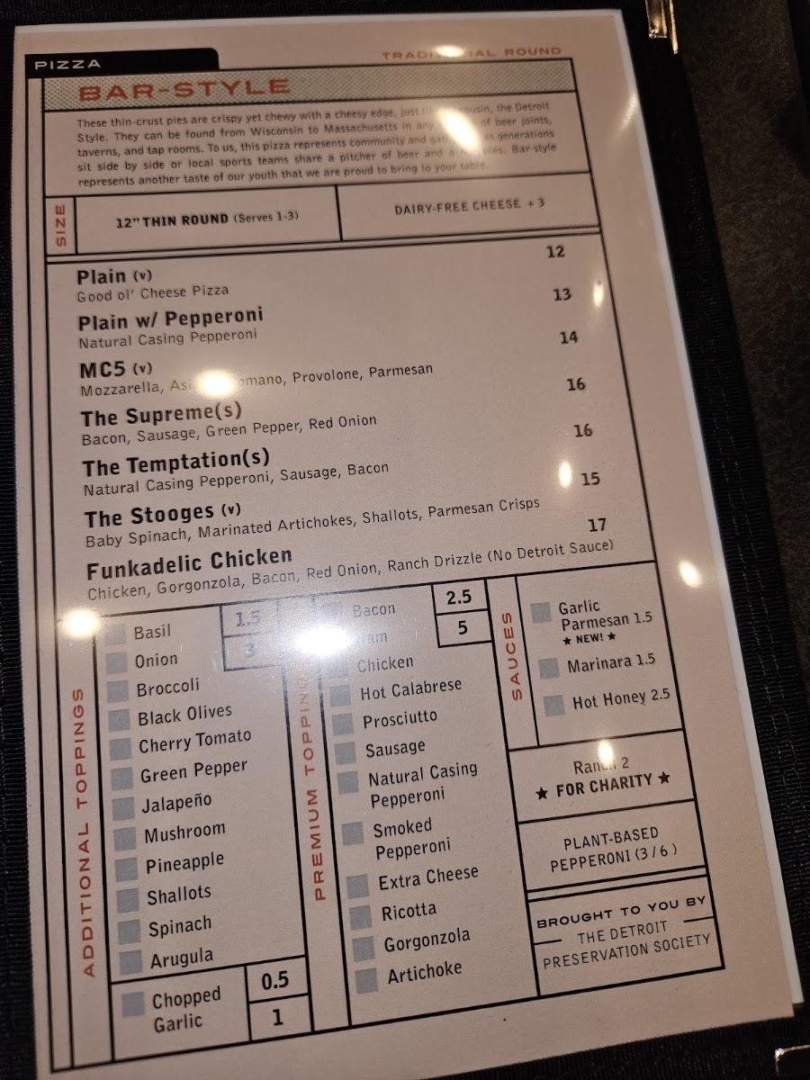 Via 313 menu board