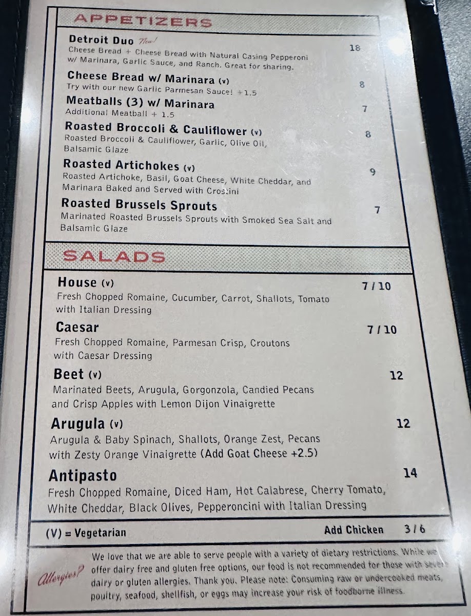 Via 313 menu board