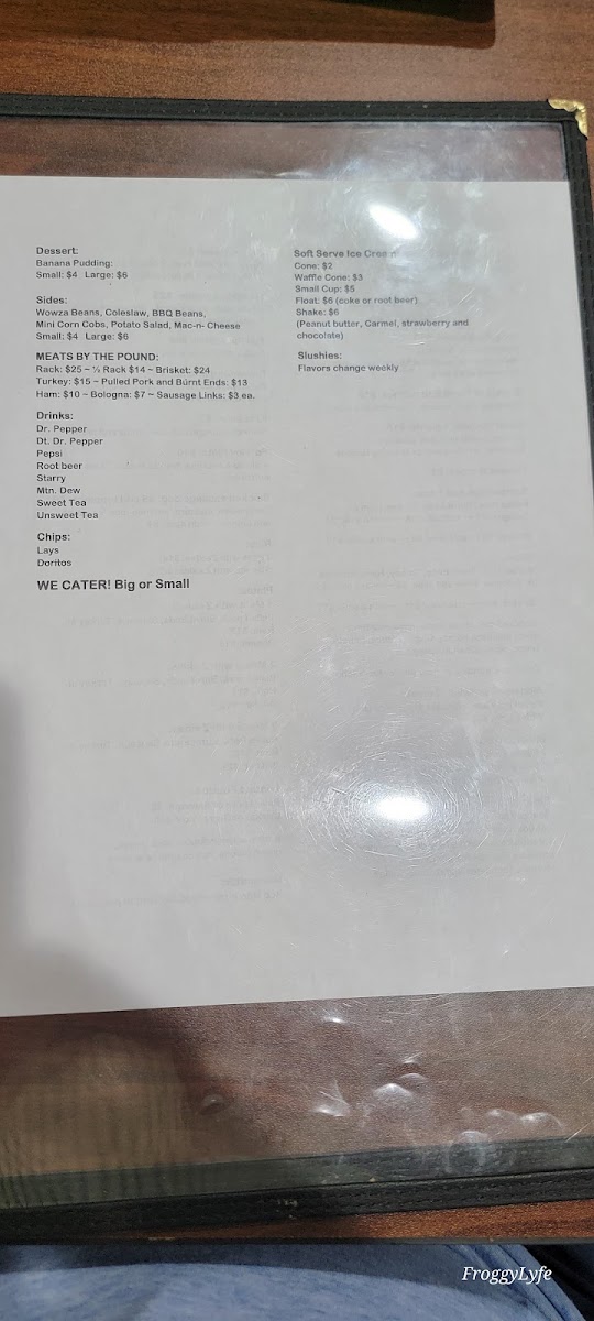 Naughty BBQ menu board