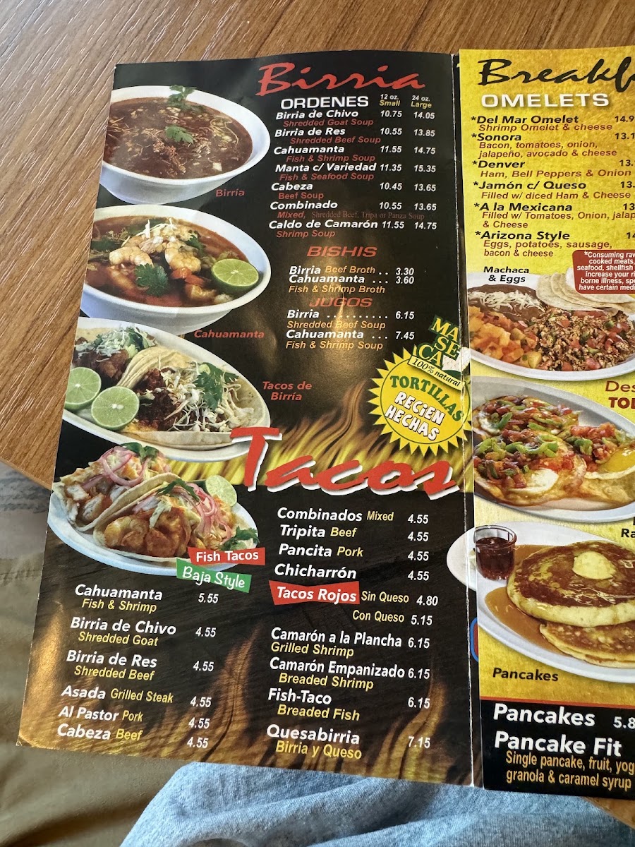 Birrieria Obregon #3 menu board