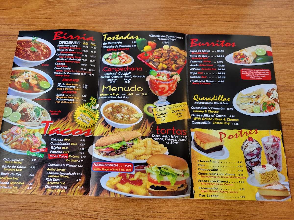 Birrieria Obregon #3 menu board