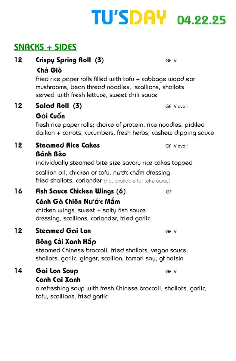 STATE Food + Drink menu board