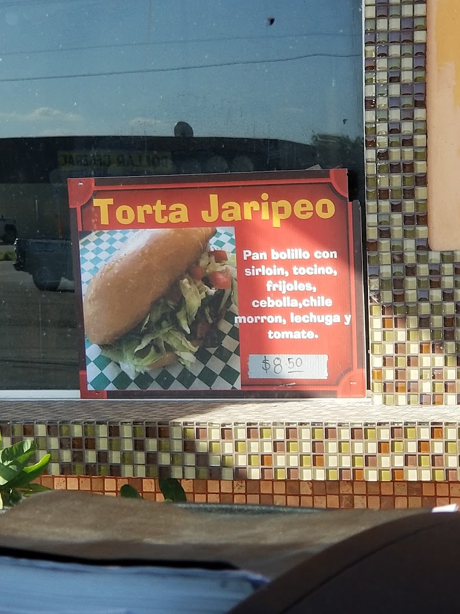 El Jaripeo Tacos menu board