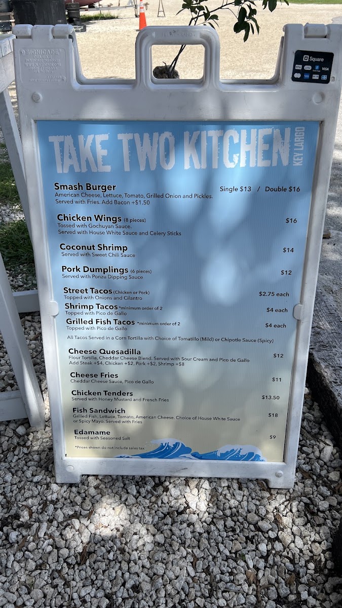 Take Two Key largo menu board
