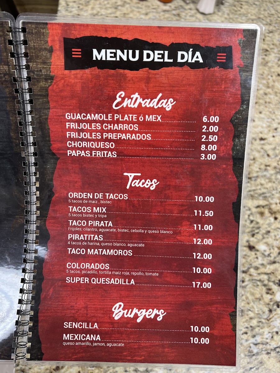 Los compadres restaurant menu board
